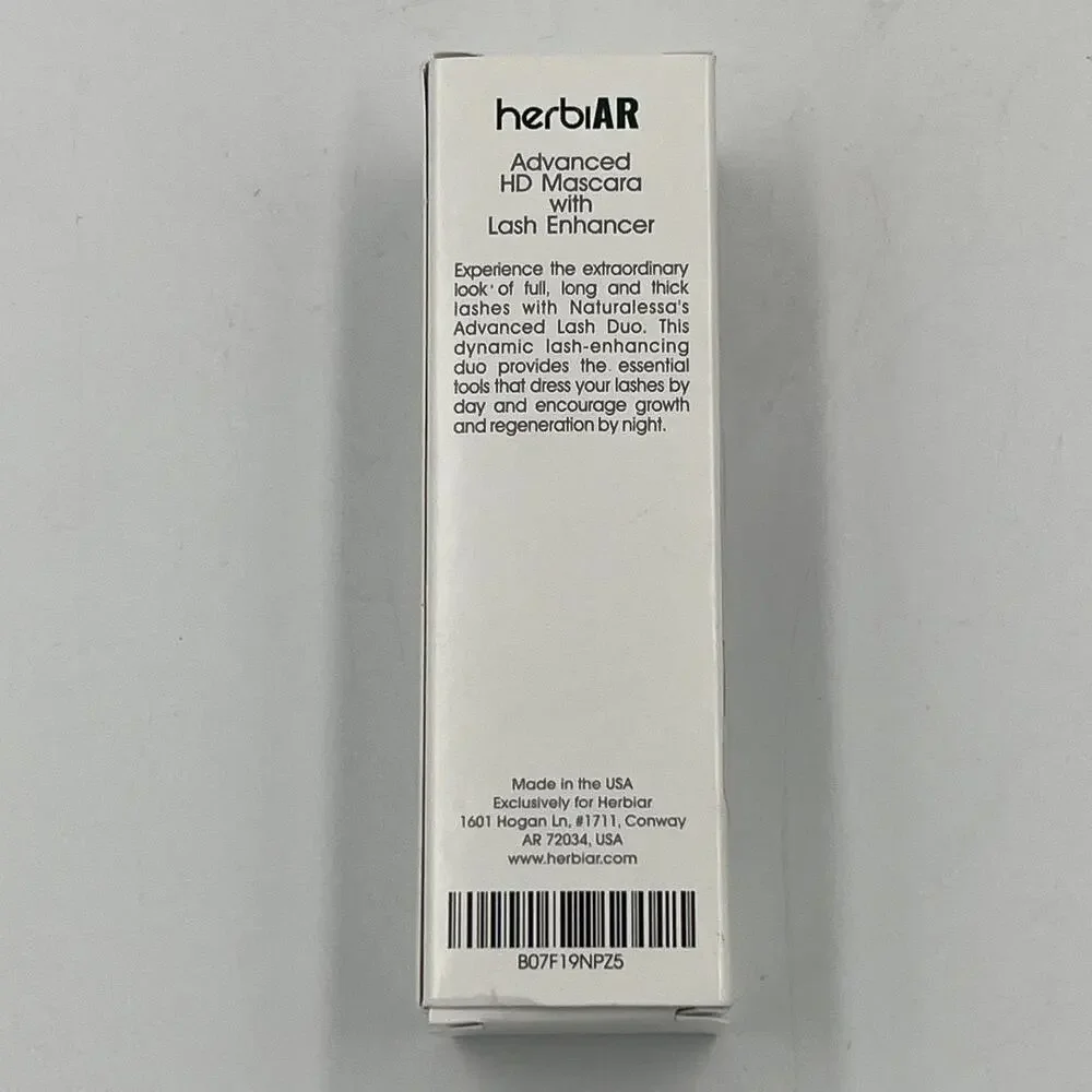 Herbiar Advanced HD Lengthening Mascara with Lash Enhancer Vegan New NEW 2 Tubes